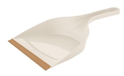 Совок Spin&Clean Wood, с кромкой, сливочный/бук                         